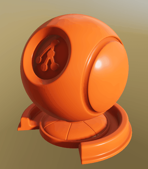 Orange Patterned Glass PBR Texture